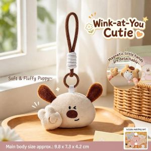 FLYING Cat Dog Pig Mouse Plush Pendant Keychain ic Attraction Gesture Cartoon Animal Backpack Pendant Doll Cute with Handrope Key Ring Pendnat For Couples