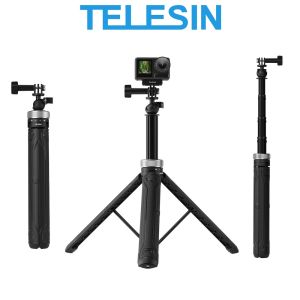 TELESIN 148cm 360 Rotating Ballhead Adjustable Tripod Selfie Stick for GoPro Insta360 DJI Action Camera