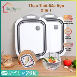 Thau Chậu Nhựa Gấp Gọn Kiêm Thớt Và Rổ Đựng 3in1 Siêu Tiện Lợi - Rổ Gấp Gọn Đa Năng