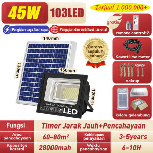 【Garansi 10 tahun】 lampu tenaga surya outdoor otomatis nyala lampu sorot LED 1000W Garansi 30 tahun Solar Cell Panel Surya gratis kabel 5 meter pencahayaan 72 jam Ready Stock light matahari jalan kendali jarak jauh 0 Biaya listrik sepanjang tahun