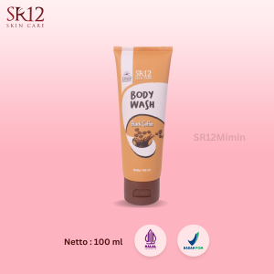 SR12 Body Wash Black Coffee With Scrub Membersihkan Daki Mencerahkan Kulit