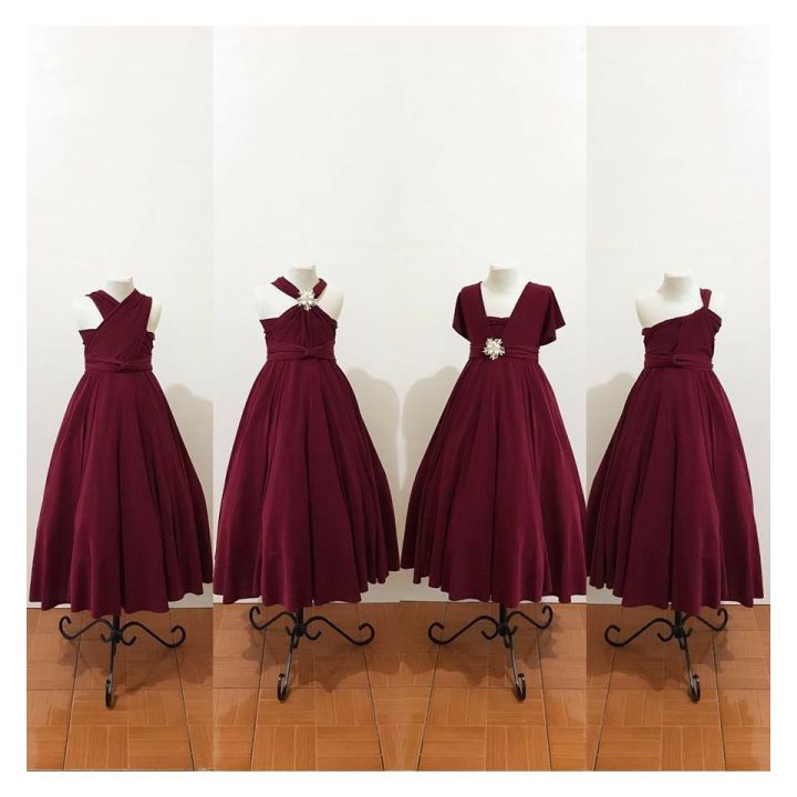 Burgundy red deals infinity dress