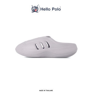 Hello Polo รองเท้าสำหรับผู้ชายและผู้หญิง รองเท้าหัวโตแฟชั่น กันลื่นและทนทาน เบาสบาย วัสดุ EVA แบบกันน้ำ สไตล์ครีม HP8043