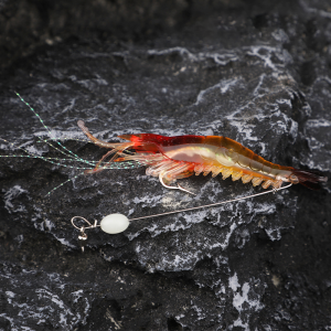 SUKE 5pcs/1pcs Fishing Lure Hook Prawn Lure Hook Luminous Shrimp Silicon Soft Artificial Bait With Hooks