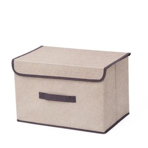 【Msia Stock】Wardrobe Organizer Storage Box Foldable Linen Cloth Storage Box Wardrobe Storage Clothes Toys Box Cabinets