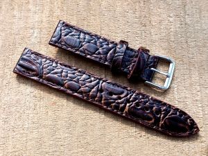 Tali Jam Tangan Kulit Sapi Motif - Warna Brown Bergaransi