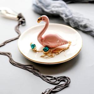 Nordic Flamingo Unicorn Jewelry Display Storage Trays Stand Dish Holder Trinket Dish Ring Storage  Decoration