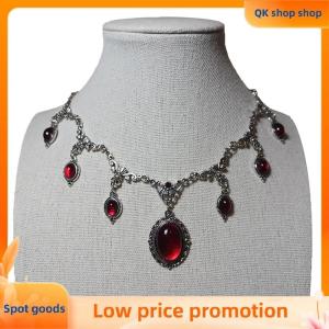 ✨QK shop✨ Vampire Cameo Choker Gothic Jewelry Victoria Retro Butterfly Blood Drop Pagan Witchcraft Alternative Necklace For Women