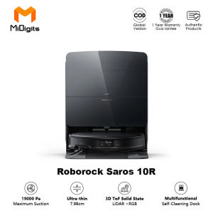 (Get Voucher Frist)roborock Saros 10R Robot Vacuum and Mop Powerful Suction Zero-Tangling 3.14’’ Ultra Slim FlexiArm 3D To F Solid State LiDAR + RGB