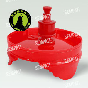 SEMPATI Tebok Lovebird Pvc Plus Pion Tebok Anti Pecah Untuk Sangkar Kandang Lovebird Bulat Kapsul Burung Lovebird Love Bird