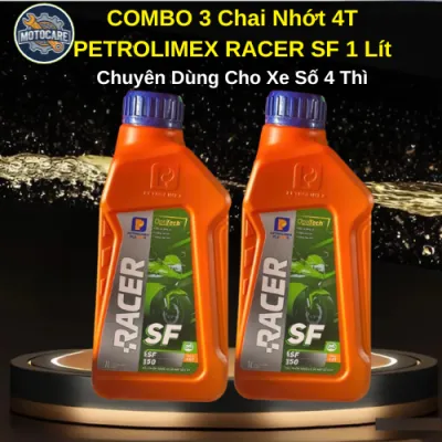COMBO 3 Chai Nhớt 4T PETROLIMEX RACER SF 1 Lít | Chuyên Dùng Cho Xe Số 4 Thì