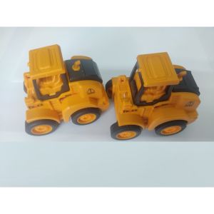 Bộ 6 xe đồ chơi mô hình công trình xây dựng cho bé nhựa an toàn đồ chơi cho bé trai xe tự lên cót bấm siêu bền