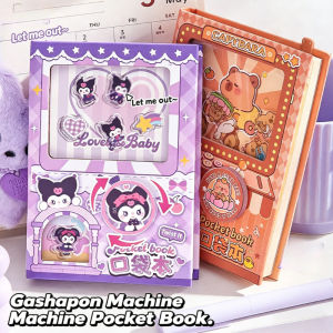 Cartoon Gashapon Pocket Notebook with Surprise Mechanism Mini Creative Fidget Notebook for Students