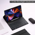 Magnetic Wireless Bluetooth Keyboard Mouse Case for Samsung Galaxy Tab S9 FE Plus A9 Plus with 7 Colors Backlight RGB Keyboard Casing Cover. 