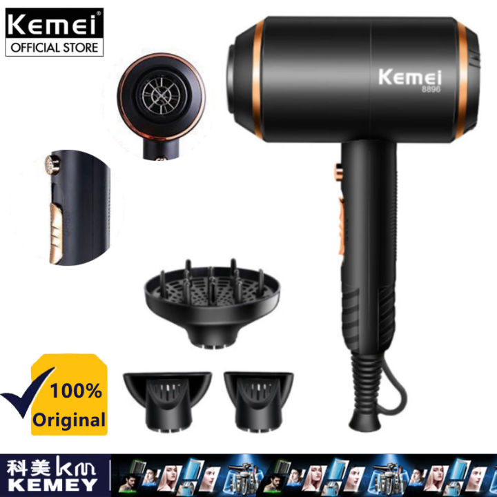 Kemei KM-8896 Professional hair dryer powerful 4000 wind turbine electric  hair dryer Air hot cold hair dryer hairdresser tools 210-240V 40D