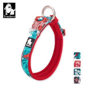 TRUELOVE Floral Cotton Dog Collar Adjustable Pet Collars Soft Padded Pet Puppy Necklace for Small Medium Large Breeds Basic Collar