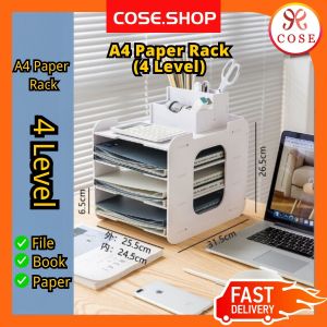 COSE Document Rack Office Table Storage File Organizer Document Rak Paper Tray Computer Stand Rack
