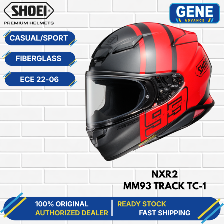 SHOEI NXR2 (Z-8) MM93 Track TC 1 Red Grey Top Performance Sport