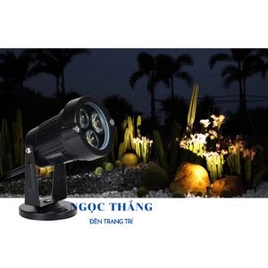 Đèn Led rọi sân vườn ngoài trời đế ghim đế ngồi ánh sáng vàng Led 3W 220V SV2505 Ngọc Thắng