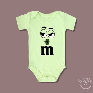 Haginbaby Food Theme M&MS Candy Baby Onesies Cartoon M-bean Costume Baby Clothes