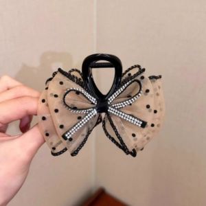 Fashion Mesh Bow Hairpin Korean Elegant Hair Clip Hair Accessories for Lovely Girls