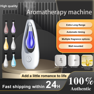 [Same Day Ship] Digital Display Aroma Diffuser Rechargeable Automatic Fragrance Wall-mounted Humidifiers Essential Oil Lasting Toilet Deodorizing Diffuser