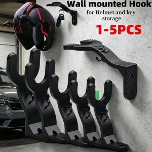 1/5PCS Universal Wall Mount Helmet Hook Heavy Duty ABS Plastic 3D Holder Rack for Motorcycle Helmet Storage Display