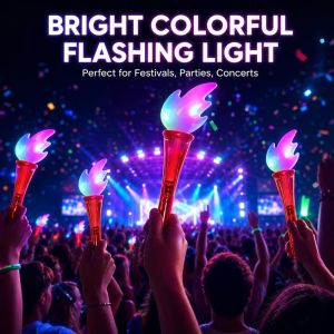 LUMIYA LED LED Glow Torch Plastic Flame Effect LED Light Stick Compact Multi Color Light Up Wand Bonfire Party