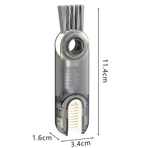 [✅SG Ready Stock]Homenhome 3-in-1 U-Shaped Cup Mouth Cleaning Brush Feeding Bottle Cup Brush Household Groove Gap Rotatable Cup Lip Rim Cleaning Brush