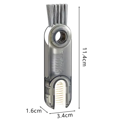 🇸🇬【SG stock】3 In 1 Household Bottle Mouth Cleaning Brush Multifunctional Rotatable Cup Brush Bottle Gap Cleaner Brush Cup Lid Detail Cleaning Tools