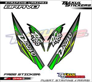 STRIPING VARIASI MOTOR SUZUKI BRAVO / STIKER LIST MOTOR SUZUKI BRAVO