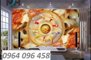 Tranh gạch 3d cá chép hóa rồng - 809CB