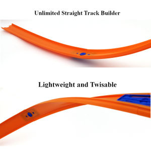 Hot Wheels Playsets Track Builder ( 4pcs ~ 120cm ) Unlimited Straight Tracks Extendable Hot Wheels Workshop DIY Orange Trek Over length landasan hotwheel warna oren