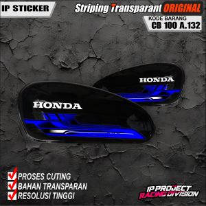 (COD) STIKER STRIPING ORIGINAL MOTOR HONDA CB 100 - STIKER MOTOR HOLOGRAM DAN TRANSPARAN KODE A.132