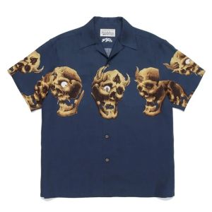 Classics 2025 WACKO MARIA Shirt Photo Print Vintage Mens And Womens Loose Hawaiian WACKO MARIA Short Sleeve Shirt T-Shirts