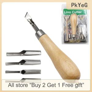 [COD] PkYeG Tool Printmaking Carving Tools Set With 5 Blade DIY Lino Block Cutting Stamp Carving Tool Accessories Art Sculpture Supplies