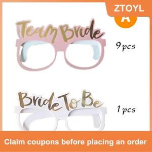 【ZTOYL】 Bachelorette bên giấy kính Rose Gold đội cô dâu trắng cô dâu được đám cưới