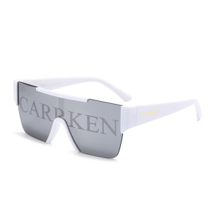 New European and American style rimless sunglasses trend womens sunglasses personality large frame mens glasses outdoor UV protection