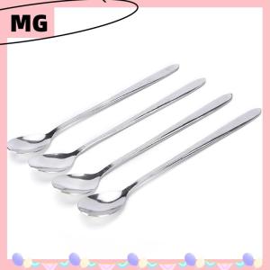 【Magical House】[ New Hot Fashion] 16cm Long Handle Stainless Steel Tea Coffee Spoons Ice Cream Cutlery