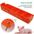 Viddavetphil  Orange Plastic Piglet Trough Feeding Five Grids Pigplastic hanging piglet feeder 5 holes. 