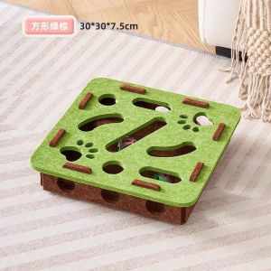 Cat Fun Box Interactive Scratching and Digging Construction Scene Cat Puzzle Game Includes 3 Ball Toys