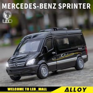 LEO 1:32 Mercedes-Benz Sprinter RV Diecast Metal Car Model Toy Zine Alloy Pull Back Vehicles Car Boys Toys For Kids Gift