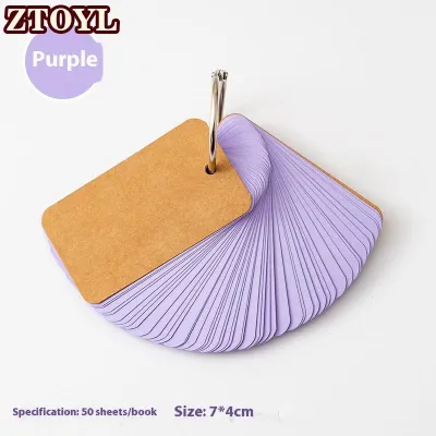 ZTOYL 50 100PCS Colored Blank Kraft Paper Cards Craft Cards Paper Business Message Cards Flash Card Blank For Learning Study DIY Memory
