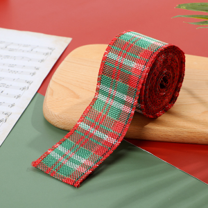 🔥Hot Sale🔥5M/6M Christmas Ribbon for Christmas Tree Decoration Red and Green Snowflake Plaid DIY Bowknot Xmas Gift Wrapping Ribbon