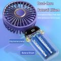 Epic Finds Kipas Angin Portable Mini USB 17000mAh Lipat / LED Display Portable Handheld Fan 5-Speed Wind Leher Kipas Dengan Aromaterapi Untuk Kantor Sekolah Olahraga Luar Ruangan. 