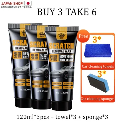 【BUY 1 TAKE 2】 High-Quality Car Scratch Remover Wax 120ML Repair heavy scratches Remove scratches from cars and motorcycles in three seconds rubbing compound scratch remover for motorcycle scratch remover for car car scratch remover original