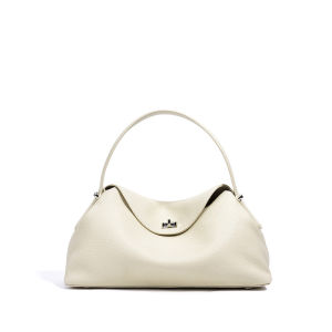 2026 Urban Minimalist Boston Genuine Leather Bag Lock Clasp Horizontal Square Shape Multi-color Versatile Womens Handbag/Shoulder Bag