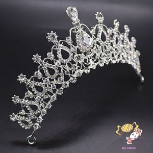 YADORNOS Tiara Mahkota Kristal Berlian Imitasi Bentuk Tetesan Air untuk Pernikahan-Tiara Mahkota Berlian Kristal Berkualitas Tinggi -Tiara Logam Murni Yang Kokoh