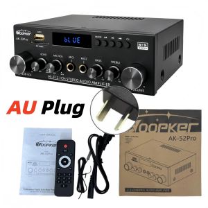 Woopker AK52 Pro Audio Amplifier 50Wx2+70W Sound Amplificador 2.1 Channel Subwoofer Bluetooth Amplifier HiFi AMP Karaoke Player