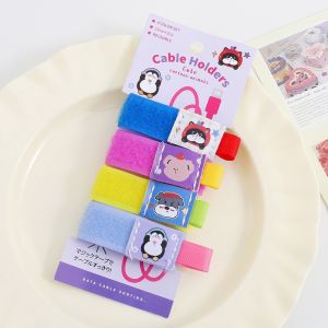 DORADO INS Cable Tie Reusable Cloth Cable Storage Clip Gifts Cartoon Cable Storage Bag